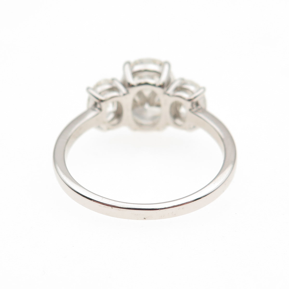 DSMK 925 Sterling Silver Oval-Cut C Z Engagement Ring Size 9.25