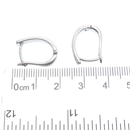 925 Sterling Silver Diamond-Illusion Hoop Earrings