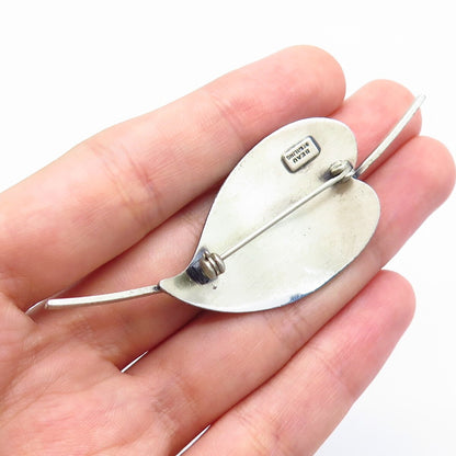 925 Sterling Silver Vintage BEAU Leaf Pin Brooch