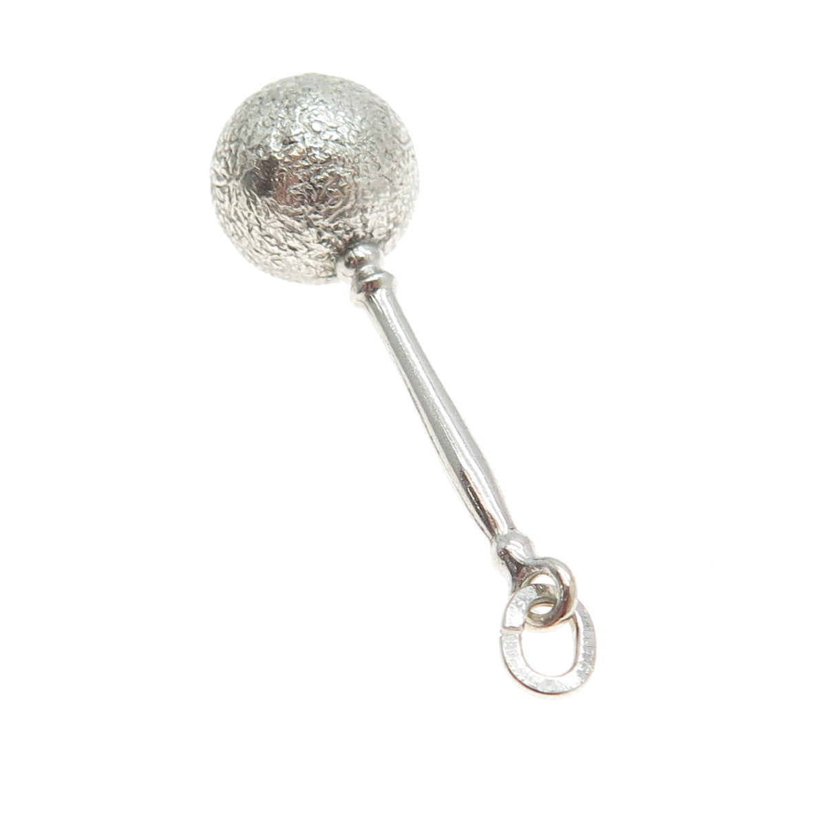 925 Sterling Silver Vintage Drop Ball Charm Pendant