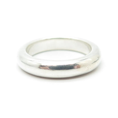 925 Sterling Silver Vintage Classic Wedding Band Ring Size 6.75
