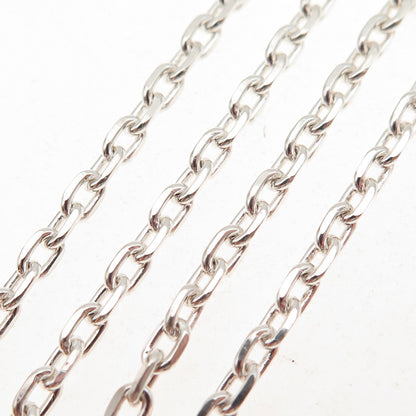 925 Sterling Silver Cable Chain Necklace 20"
