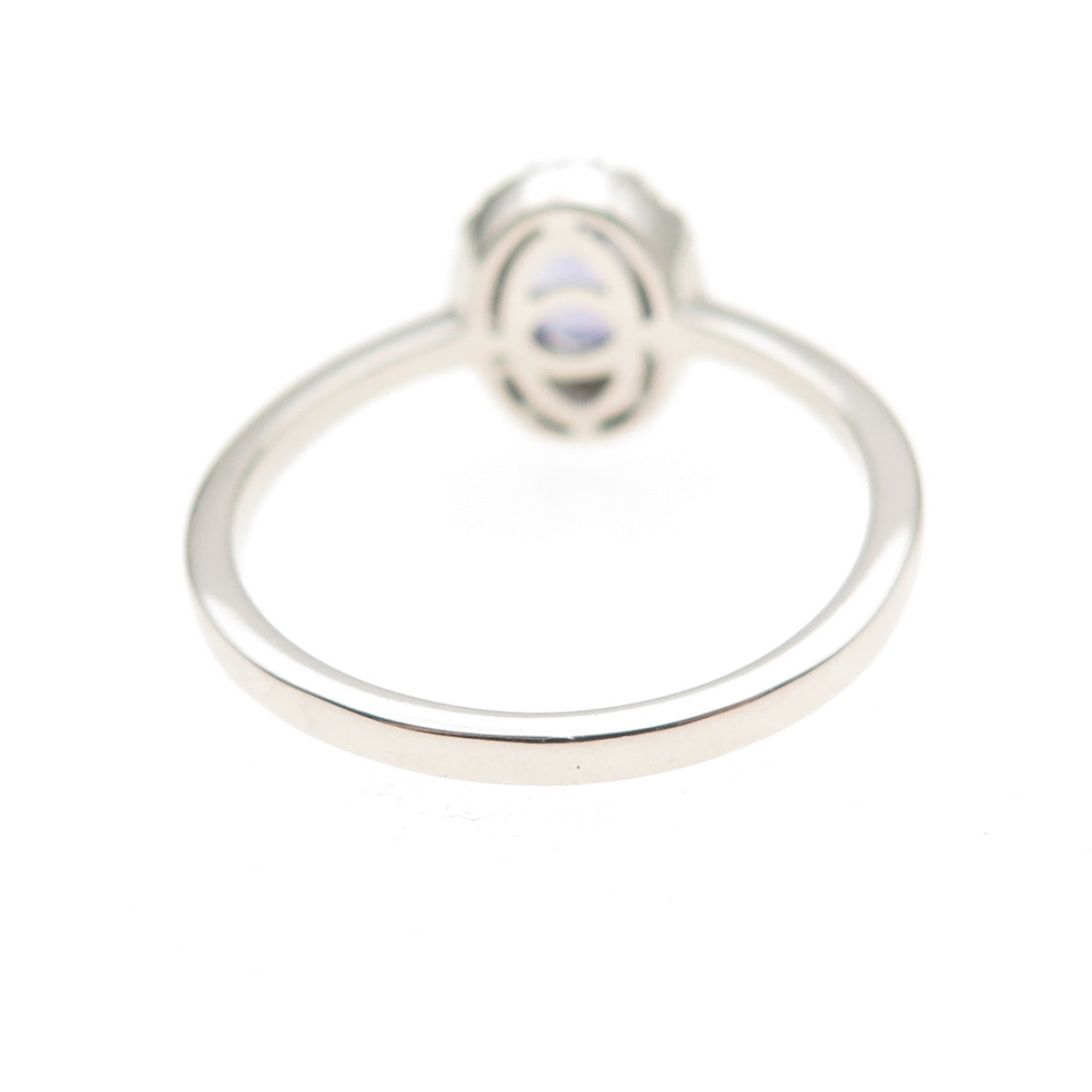 D'Joy 925 Sterling Silver Real Tanzanite & White Topaz Ring Size 8