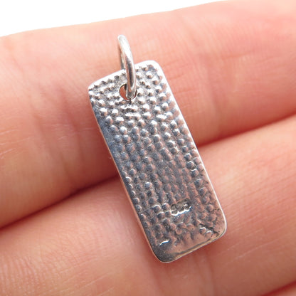 925 Sterling Silver Vintage Hope Tag Minimalist Charm Pendant