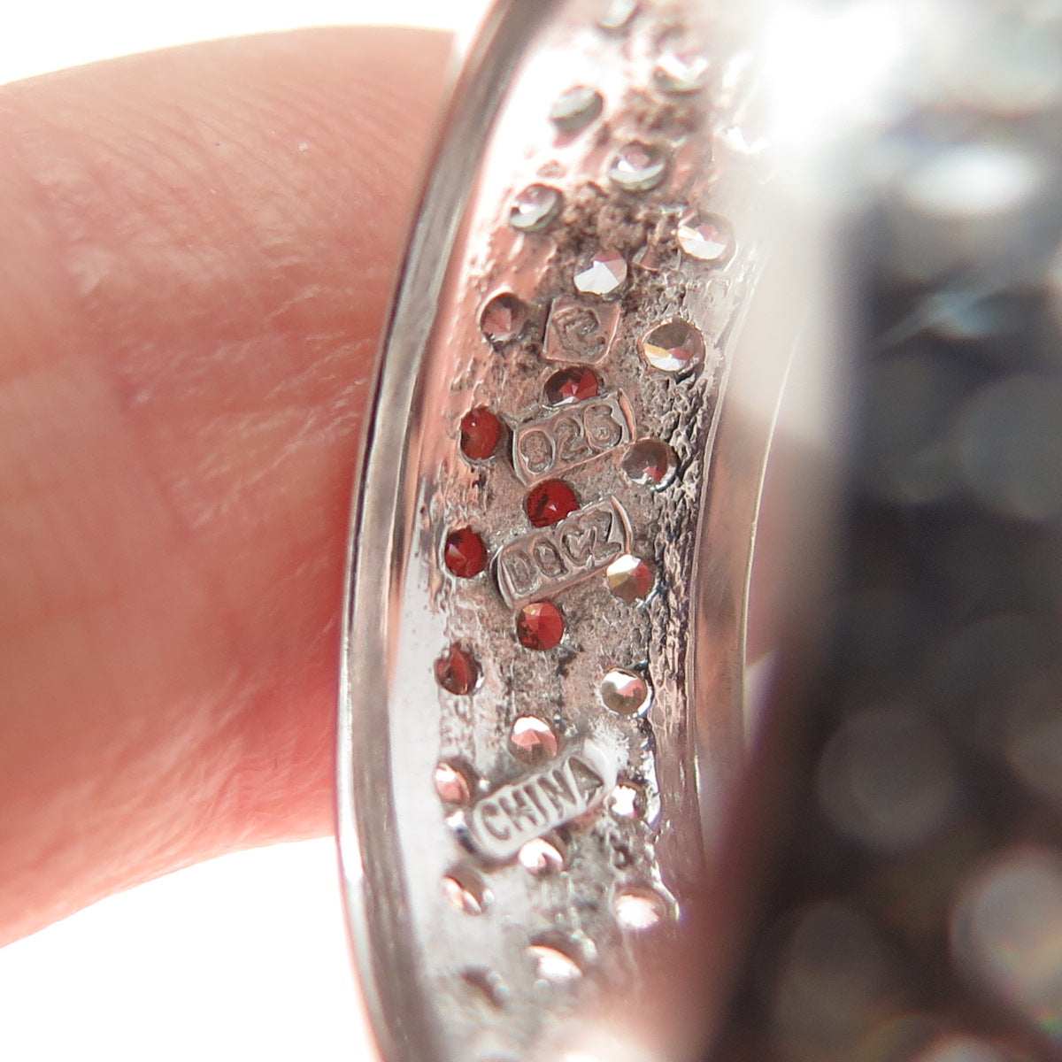 925 Sterling Silver Round-Cut C Z Sparkle Band Ring Size 7