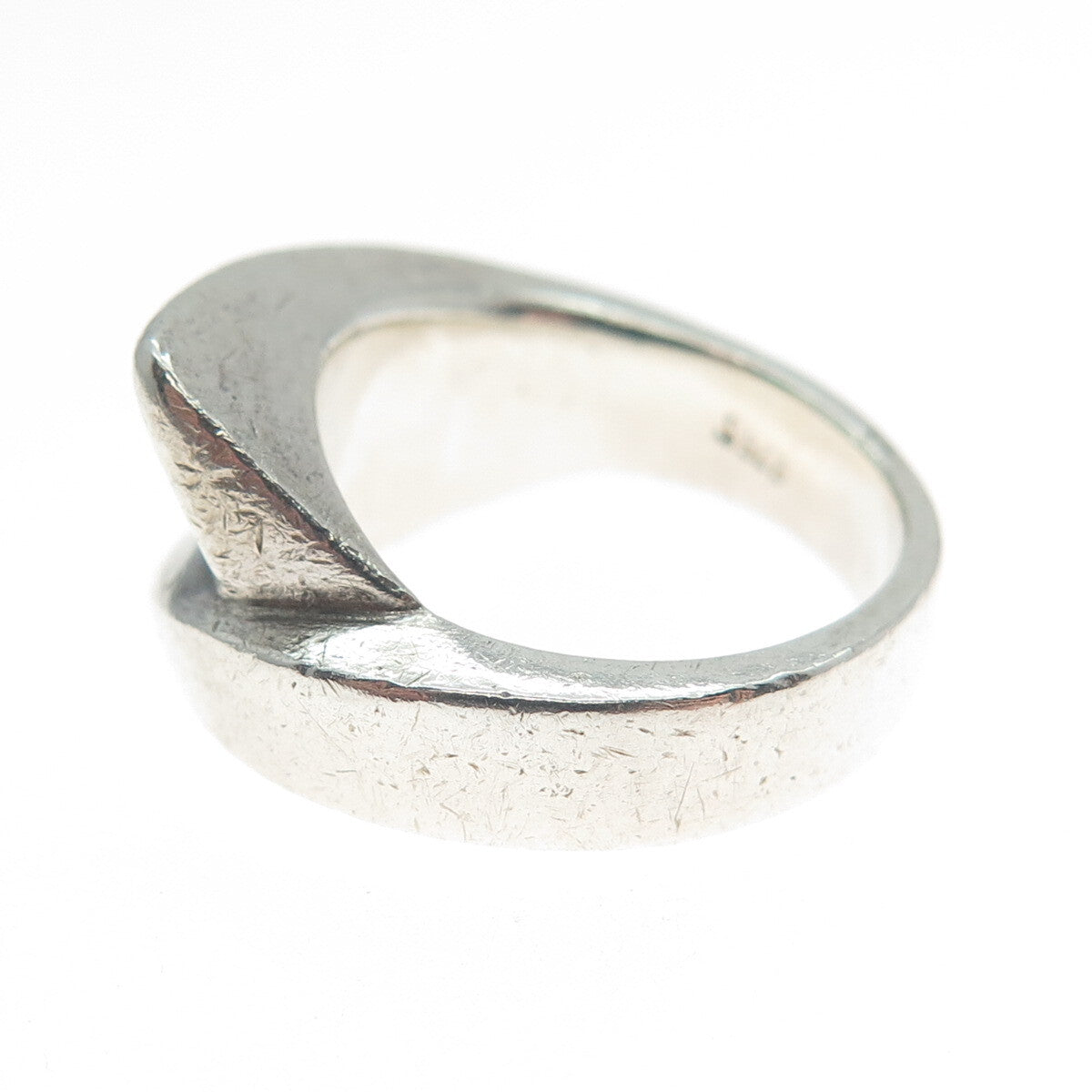 JENS TAGE HANSEN 925S Sterling Silver Vintage Denmark Modernist Ring Size 4.25
