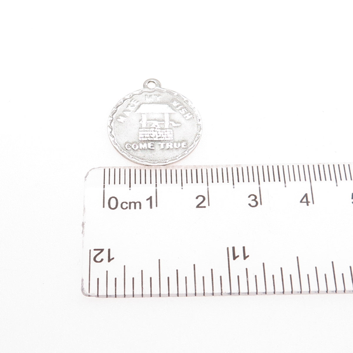 925 Sterling Silver Vintage Make My Wish Come True Well Charm Pendant
