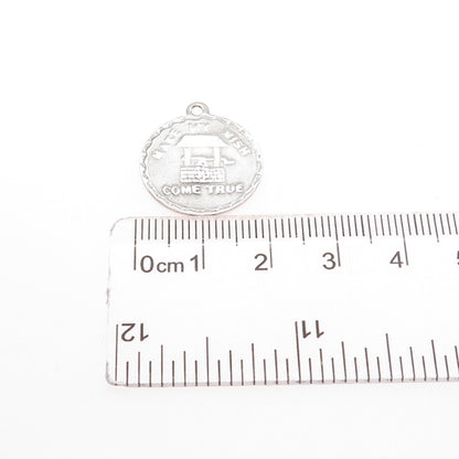 925 Sterling Silver Vintage Make My Wish Come True Well Charm Pendant