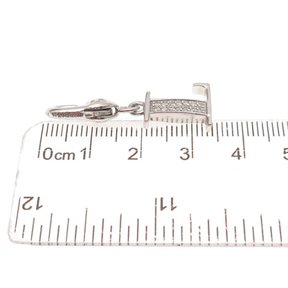 Judith Ripka 925 Sterling Silver C Z Letter L Initial Lobster Lock Charm Pendant