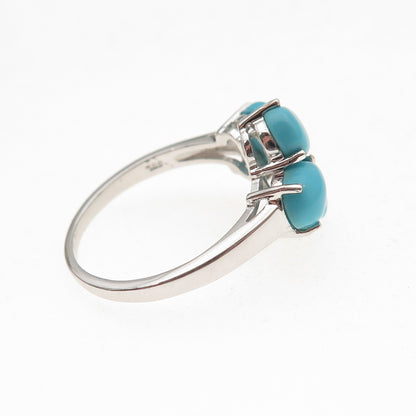 925 Sterling Silver Real Sleeping Beauty Turquoise Ring Size 8