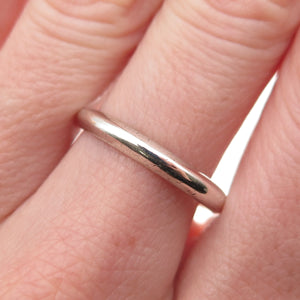 Ken Ber 925 Sterling Silver Vintage Classic Wedding Stackable Band Ring Size 8