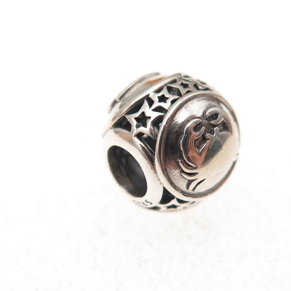 Pandora 925 Sterling Silver Cancer Zodiac Sign Slide Bead Charm