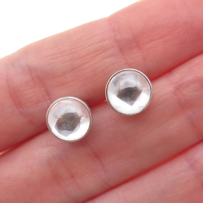 Pandora 925 Sterling Silver Clear Crystal April Birthstone Droplet Stud Earrings