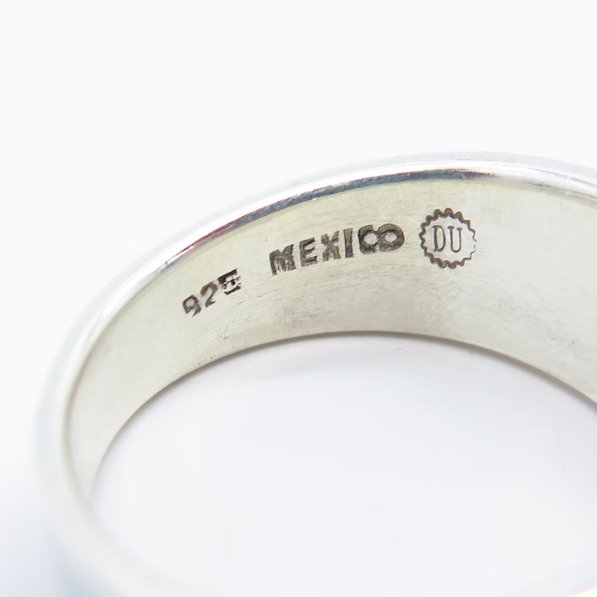 925 Sterling Silver Vintage Mexico Letter "N" Initial / Lightning Ring Size 12.5
