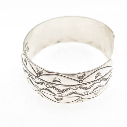 Charlene & Robert Little Navajo Old Pawn 925 Sterling Adjustable Bracelet 6.75"