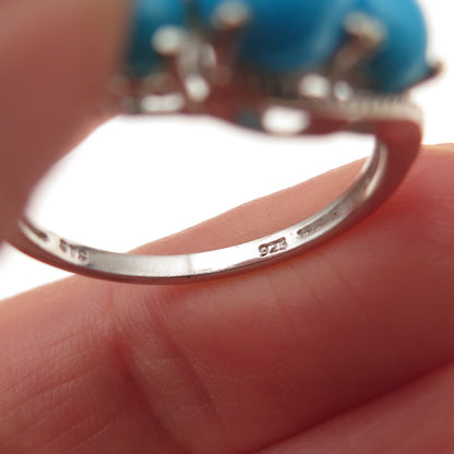 Chuck Clemency 925 Sterling Silver Real Sleeping Beauty Turquoise Ring Size 8.25