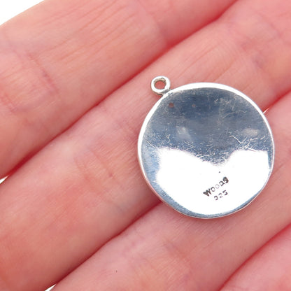 Phyllis Woods 925 Sterling Silver Vintage Ethnic Dancers Oxidized Charm Pendant