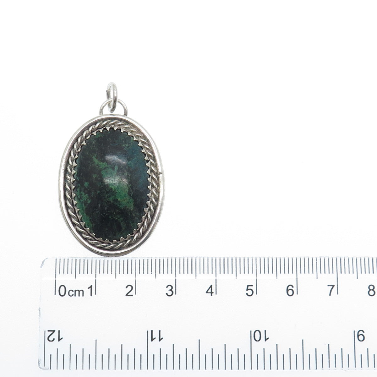 JOHN HORNBECK Old Pawn 925 Sterling Silver Southwestern Real Azurite Pendant