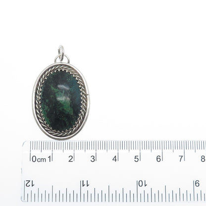 JOHN HORNBECK Old Pawn 925 Sterling Silver Southwestern Real Azurite Pendant