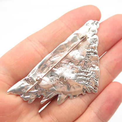 925 Sterling Silver Vintage Jacqueline Modernist Pin Brooch
