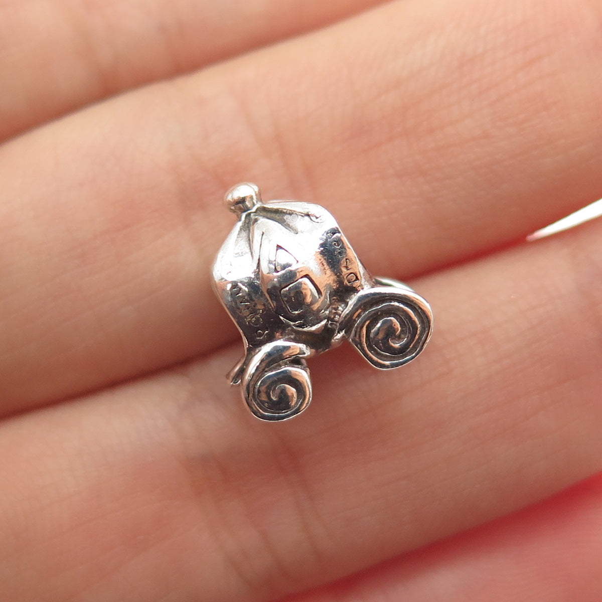 CHAMILIA & DISNEY Sterling Silver Cinderella's Pumpkin Carriage Slide Bead Charm