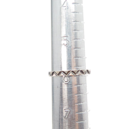 MWS Mark Washerman Samara 925 Sterling Silver Vintage Oxidized Band Ring Size 6