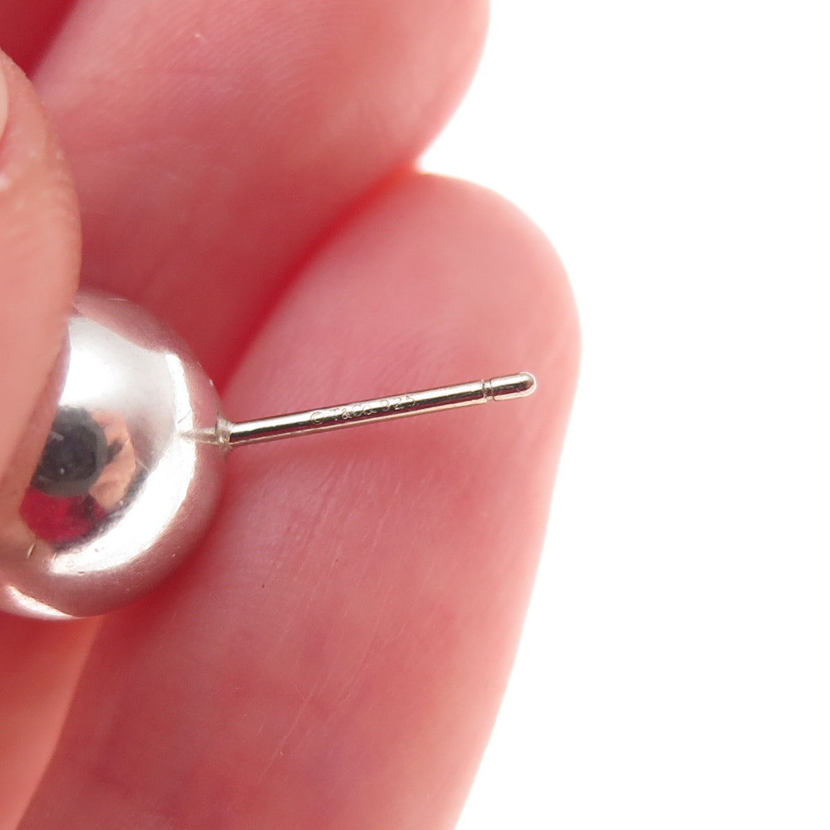 Tiffany & Co. 925 Sterling Silver Vintage HardWear 10mm Ball Stud Earrings