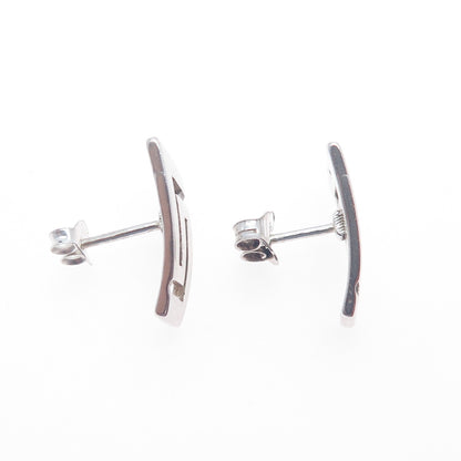 925 Sterling Silver Vintage Modernist Greek Maze Earrings