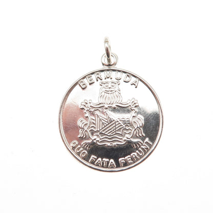Payton Pepper & Sons Sterling Silver Vintage 1976 Sheffield Bermuda Mini Pendant