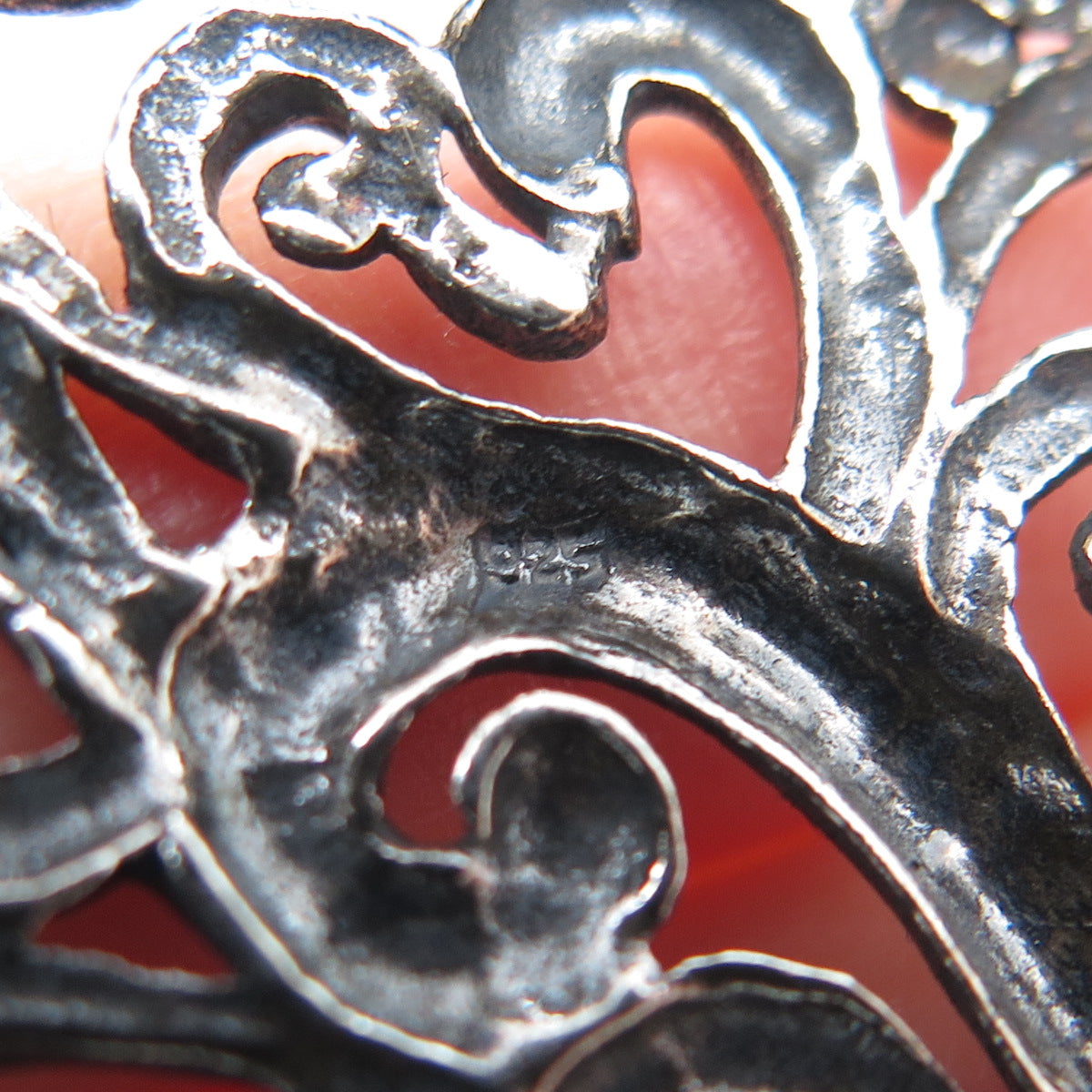 925 Sterling Silver Vintage Ornate Cross Oxidized Pendant