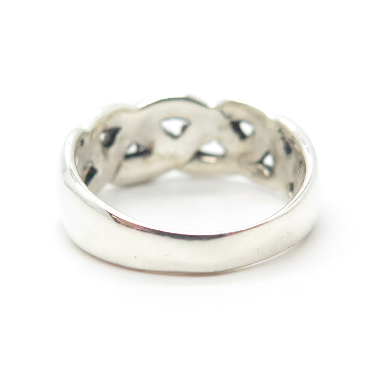 925 Sterling Silver Vintage Celtic / Wicker Ring Size 7.5