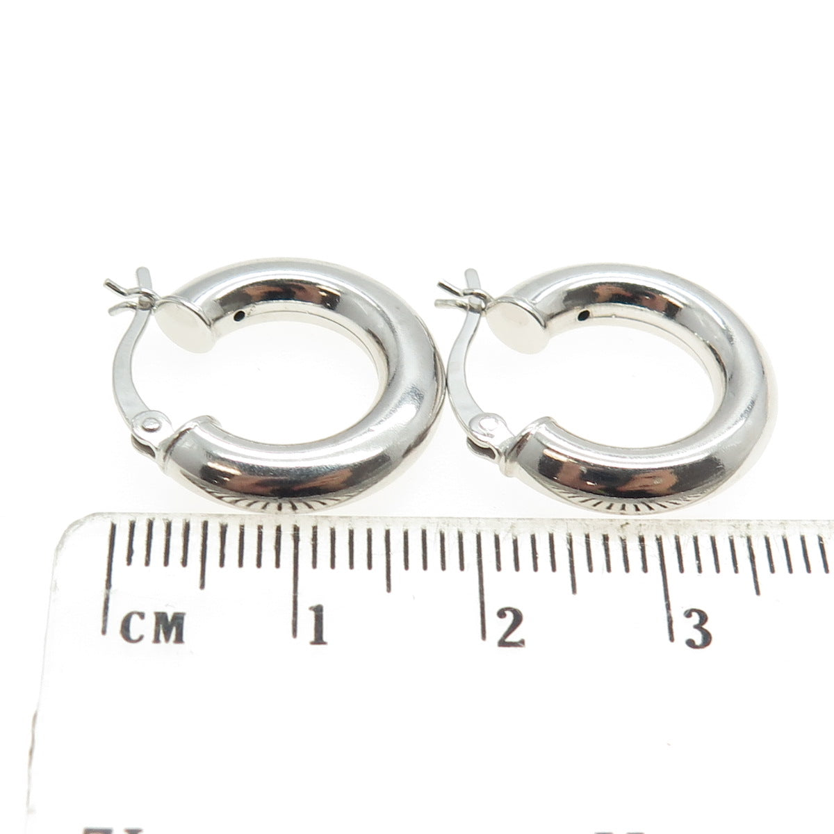 925 Sterling Silver Small Tube Hoop Earrings