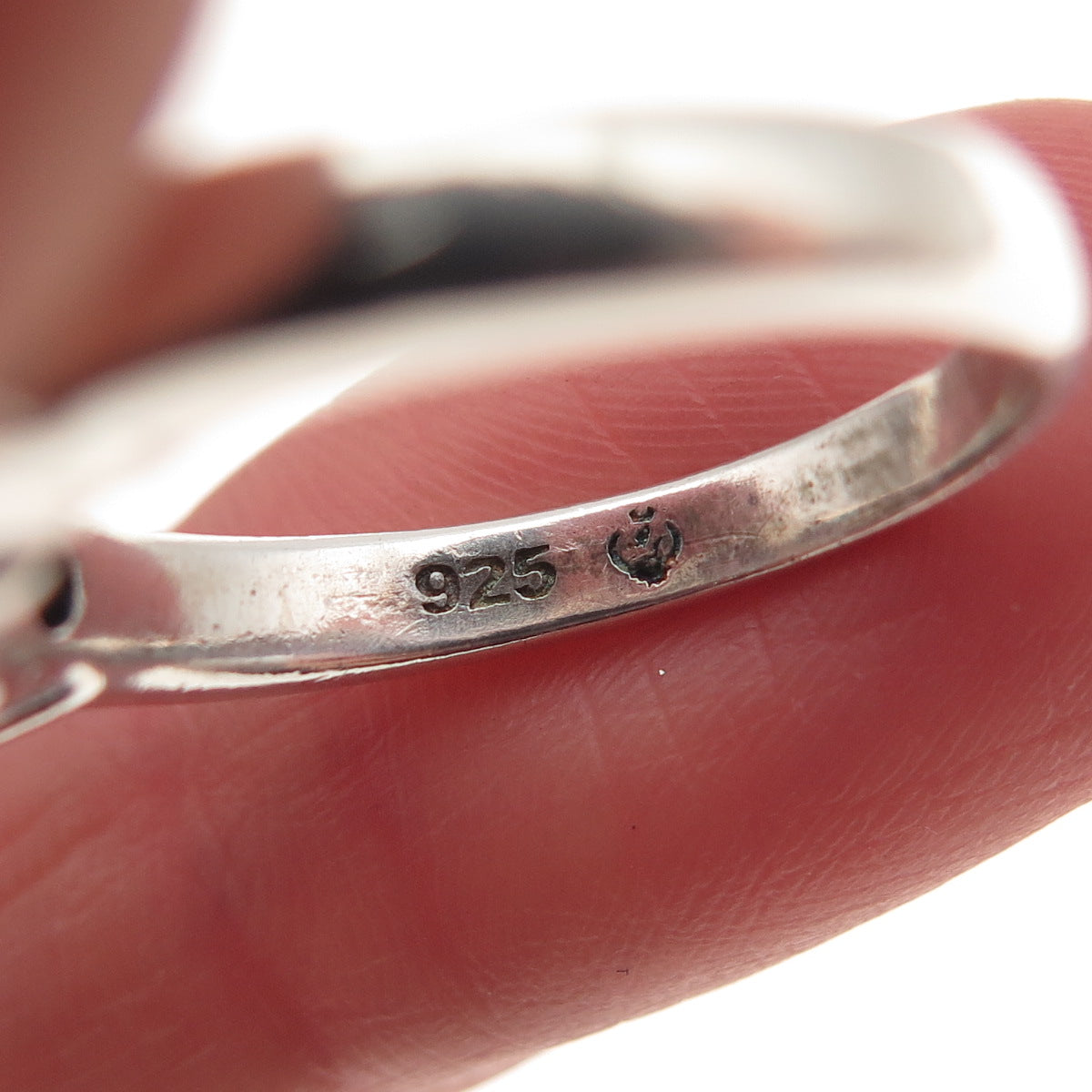 925 Sterling Silver Vintage Round-Cut C Z Engagement Ring Size 7.25