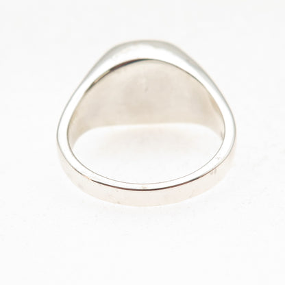 Dason 925 Sterling Silver Vintage Real Black Onyx Signet Ring Size 11