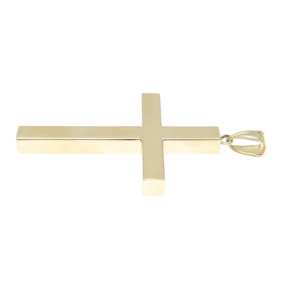 14K Yellow Gold Cross Religious Charm Pendant