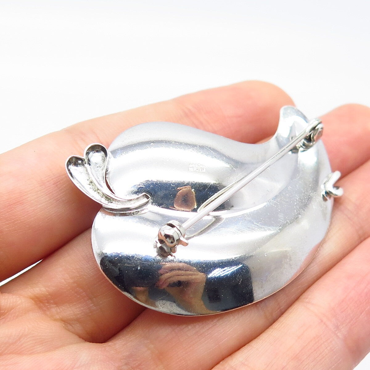 925 Sterling Silver Vintage Carl Art Grape Leaf Pin Brooch