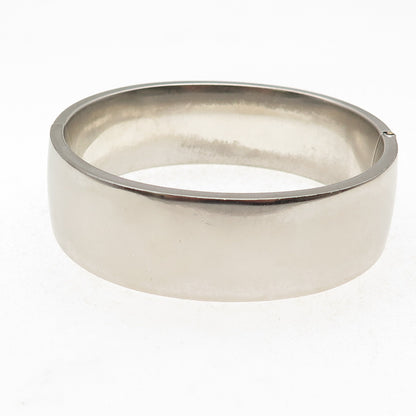 Carl Art 925 Sterling Silver Antique Art Deco Floral Bangle Bracelet 7.25"
