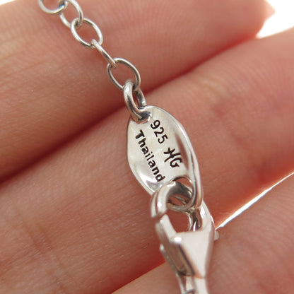 HAGIT GORALI 925 Sterling Silver Vintage Real Pearl Modernist Chain Necklace