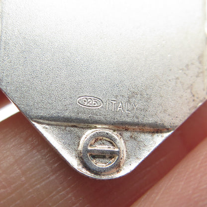 925 Sterling Silver Vintage Italy Engraved Mom & Child Tag Pendant