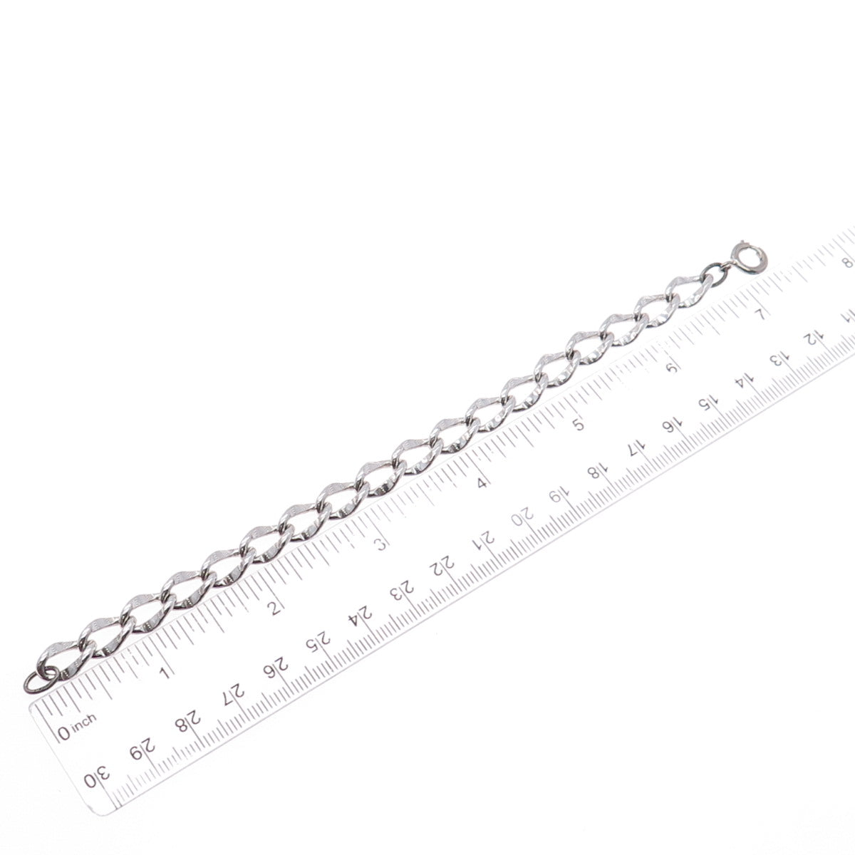 BEAU 925 Sterling Silver Vintage Curb Link Bracelet 7"