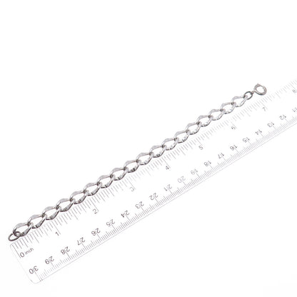BEAU 925 Sterling Silver Vintage Curb Link Bracelet 7"