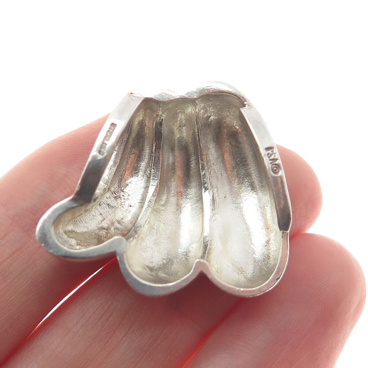 VICTORIA SOPRANO JEWELLERY 925 Sterling Silver Vintage Ribbed Slide Pendant