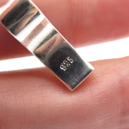 925 Sterling Silver Vintage Enamel Candy Cane Minimalist Slide Charm Pendant