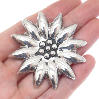 MWS Mark Wasserman Samara 925 Sterling Silver Vintage Mexico Flower Pin Pendant