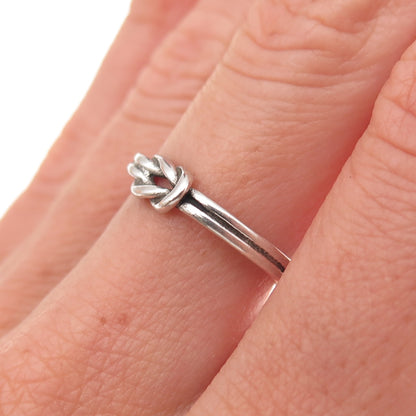 James Avery 925 Sterling Silver Vintage Love Knot Oxidized Ring Size 6