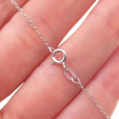 Chuck Clemency 925 Sterling Silver Real Tanzanite Cable Chain Necklace 20"