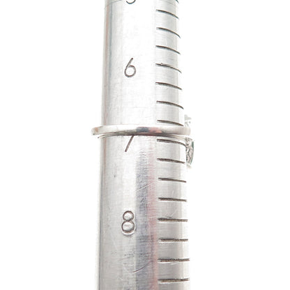 925 Sterling Silver Real Cushion-Cut Green Amethyst Ring Size 7