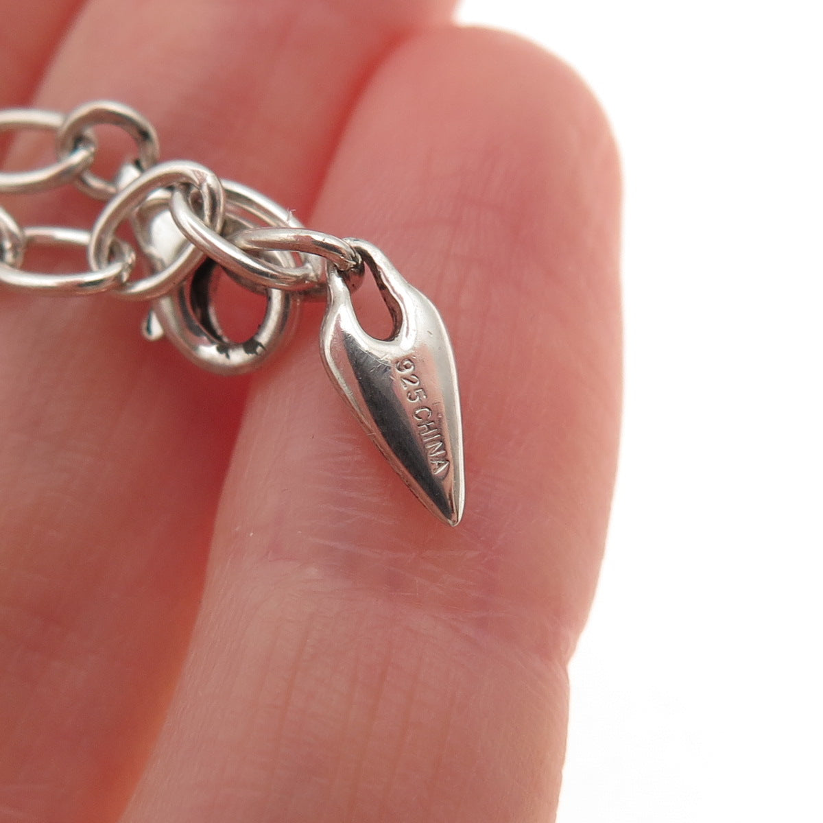 Robert Lee Morris 925 Sterling Silver Vintage Oval Chain Necklace 24"