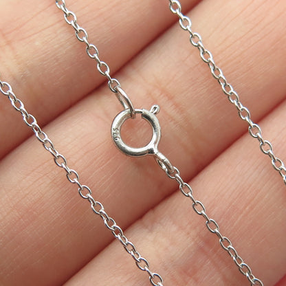 925 Sterling Silver Real Round-Cut Diamond Infinity Cable Chain Necklace 17"