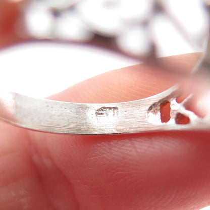CHAPAL ZENRAY 925 Sterling Silver Vintage Oval-Cut C Z Heart Ring Size 8